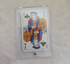 Louis Vuitton V Of Clubs Playing Card with Blue and Red Design